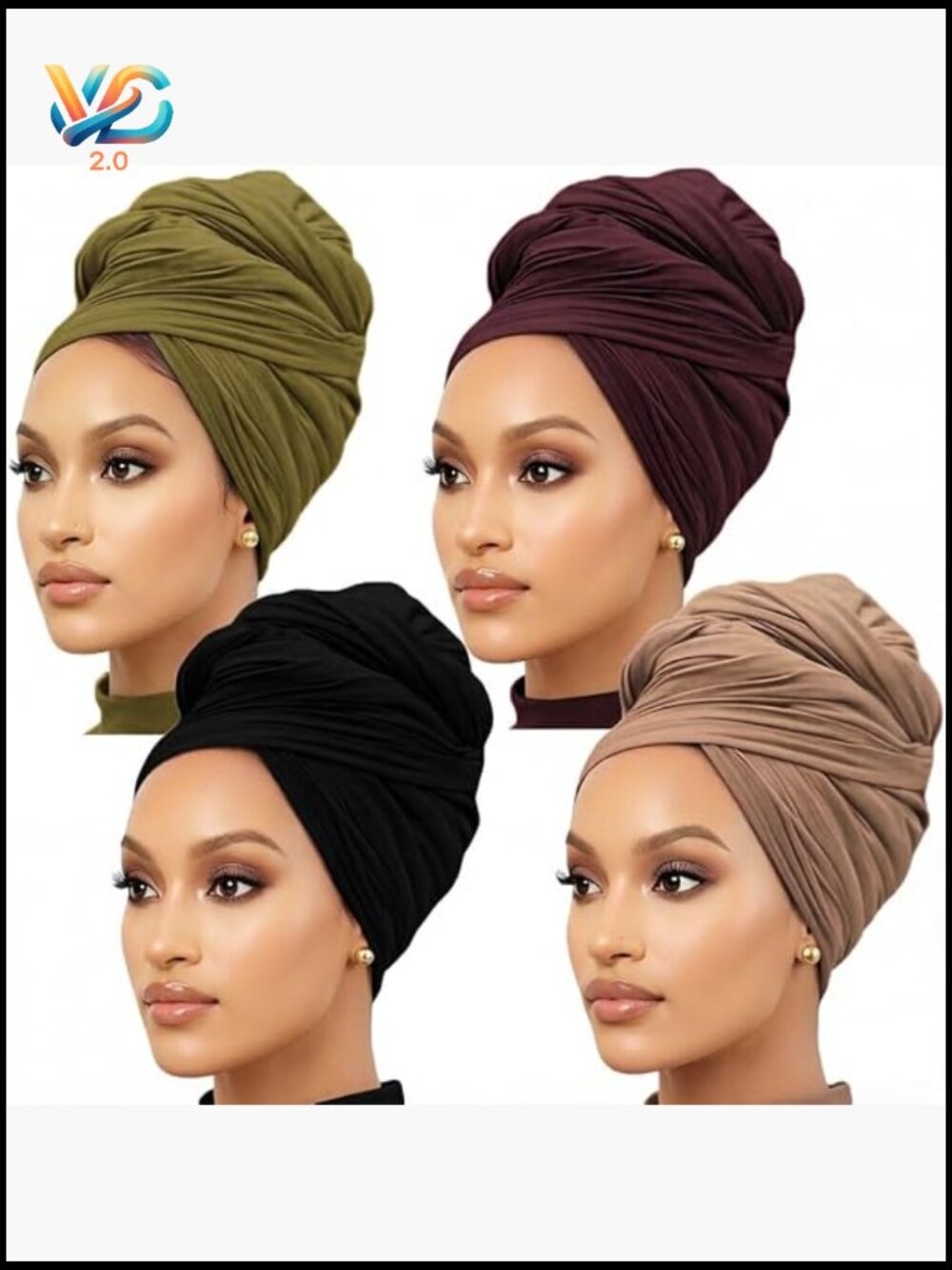 Stretch Headwrap for Women Turban Hijab Scarf Large Soft Jersey Wrap